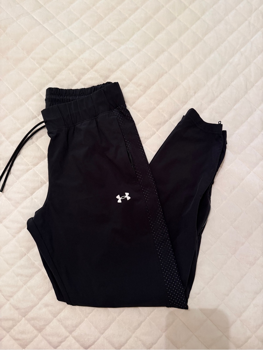 Under Armour Black Jogger Pants with White Logo